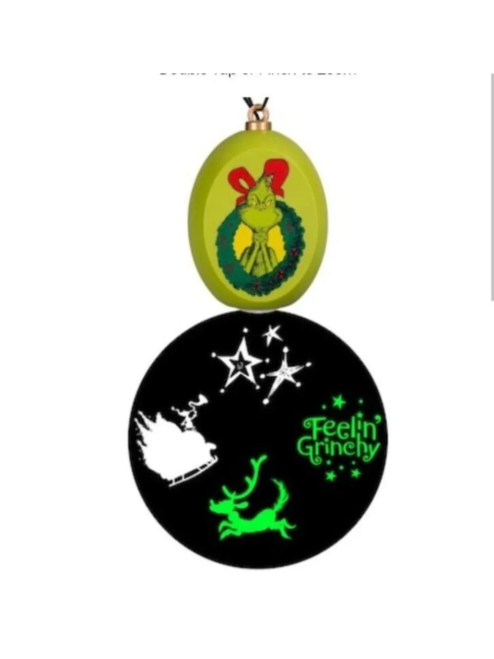 The Grinch LED Whirl-A-Motion Hanging Projector Ornament Holiday Christmas NEW